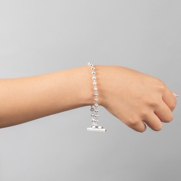 NEW GUCCI Silver Jewelry Bracelet 602707-J8400-8106-19 Silver Sz 18 - Picture 3 of 6